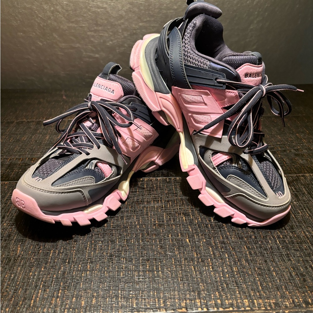 Balenciaga Pink and Gray Sneakers Sz 9